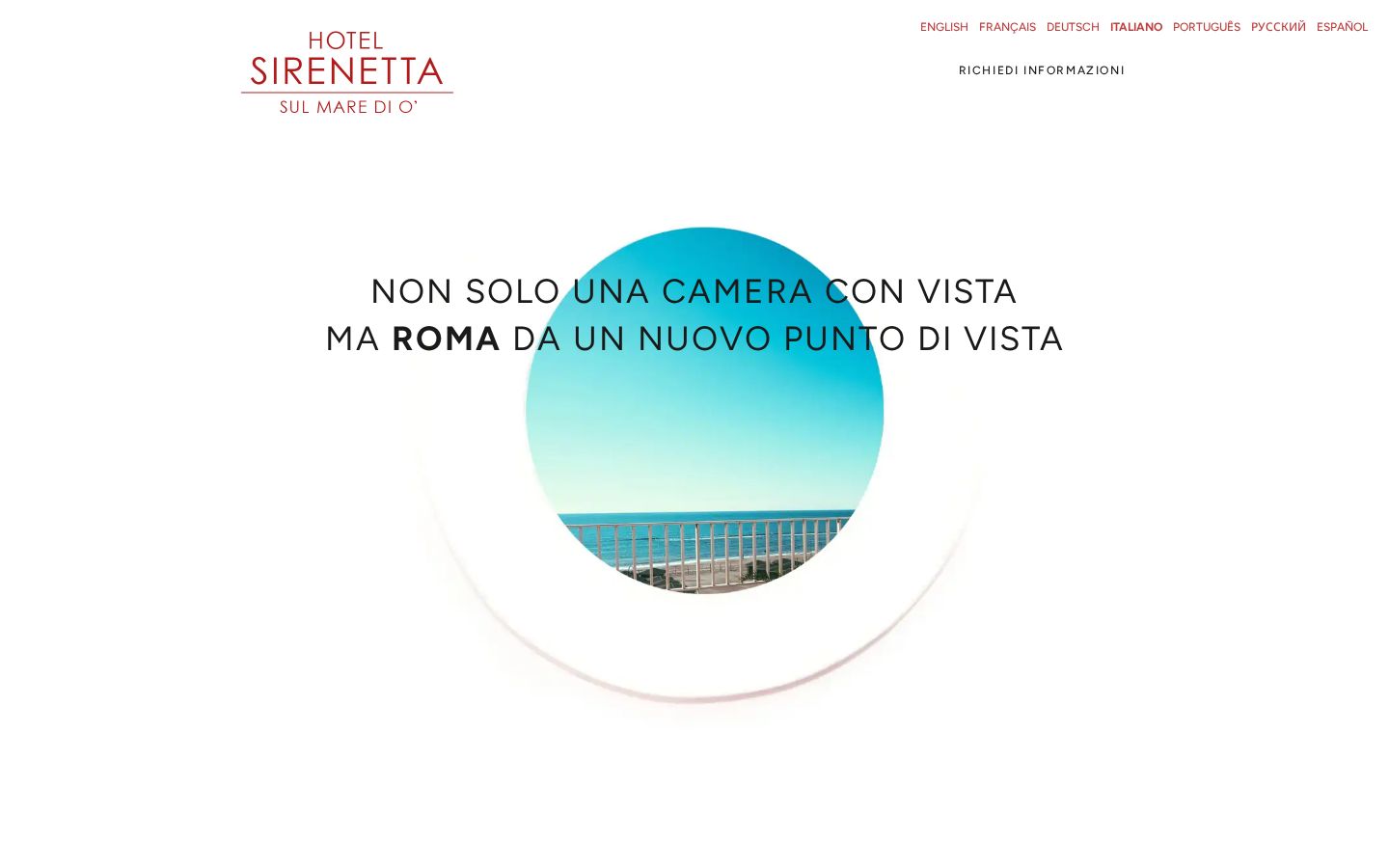 Sito Hotel Sirenetta Roma realizzato da Enrico Mingiacchi