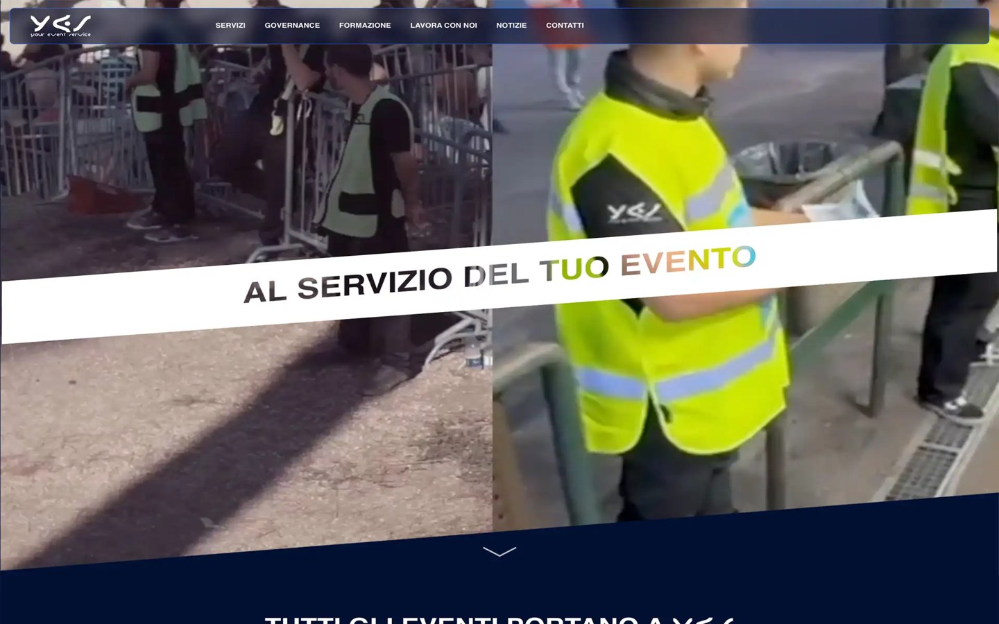 Sito Your Event Service realizzato da Enrico Mingiacchi